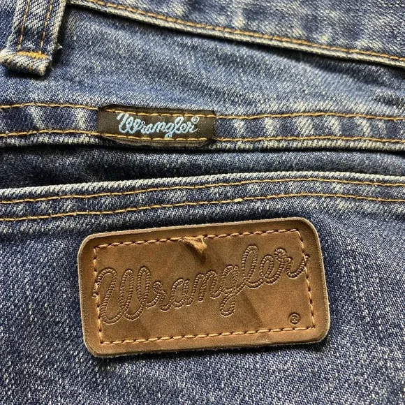 Wrangler Cool Vantage Jeans Mens 44x32 Blue Regular Fit Straight Leg Denim - Picture 10 of 13